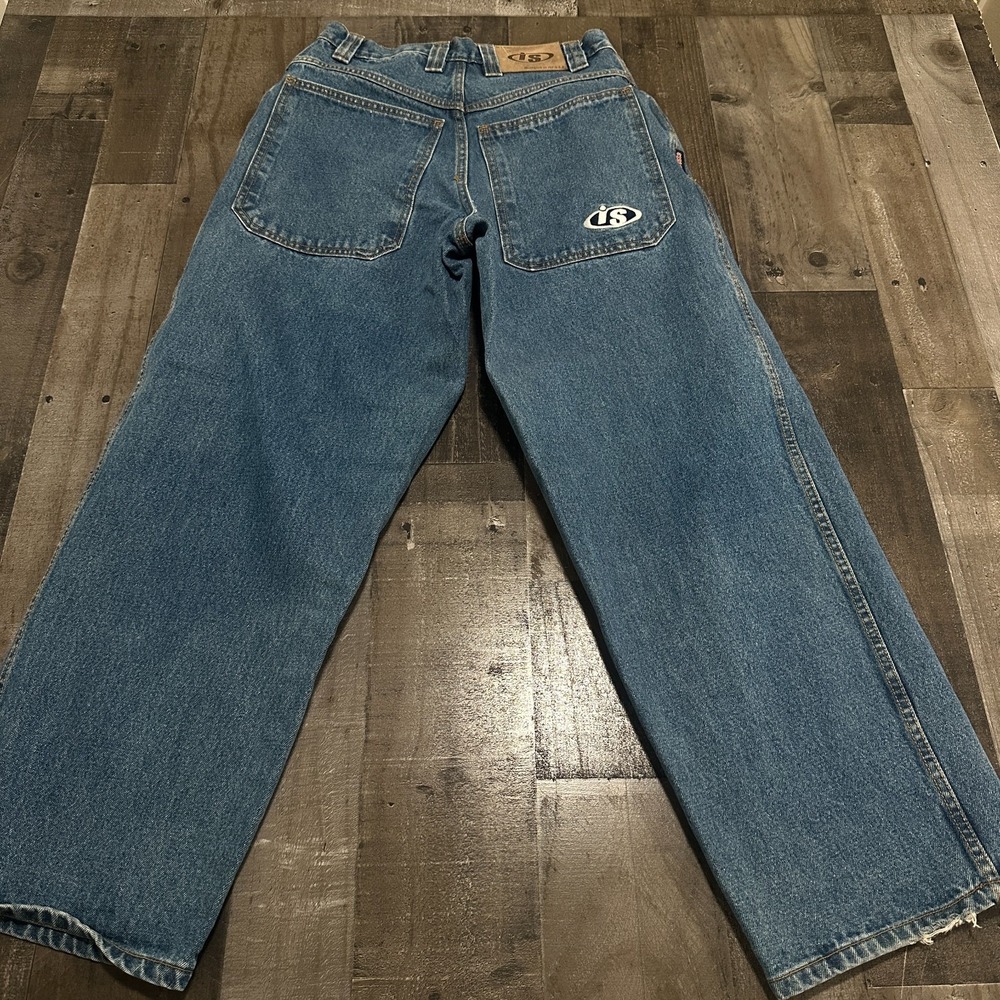 Vintage Interstate Jeans Size 28x29 Baggy Blue Denim Y2K Skate 2000s